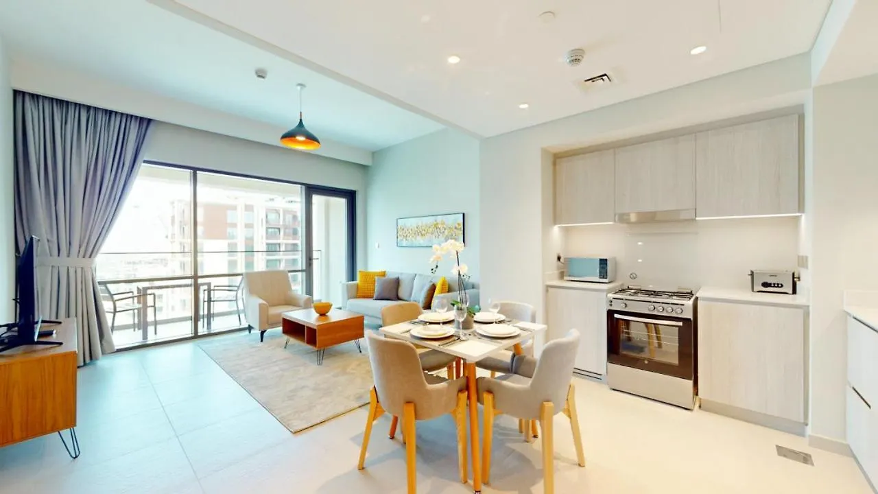 公寓 Vida Residences Creek - Colourful One Bedroom 迪拜